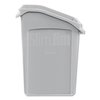 Rubbermaid Commercial 23 gal Rectangular Prism Trash Can, Gray, Open Top, Polyethylene 2026721